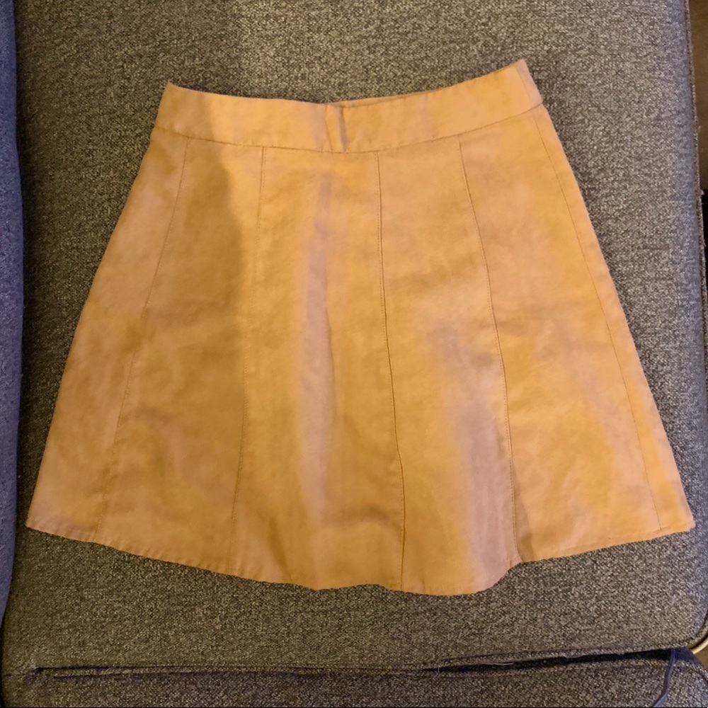 BCBG Tan Suede-Like Skirt (Matching Top Avail)